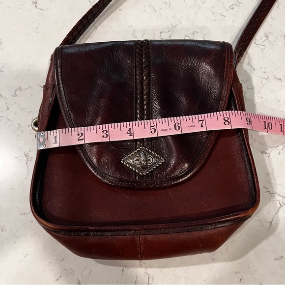 Brighton Brown Leather Braided Adjustable Strap Crossbody Bag - Picture 13 of 13